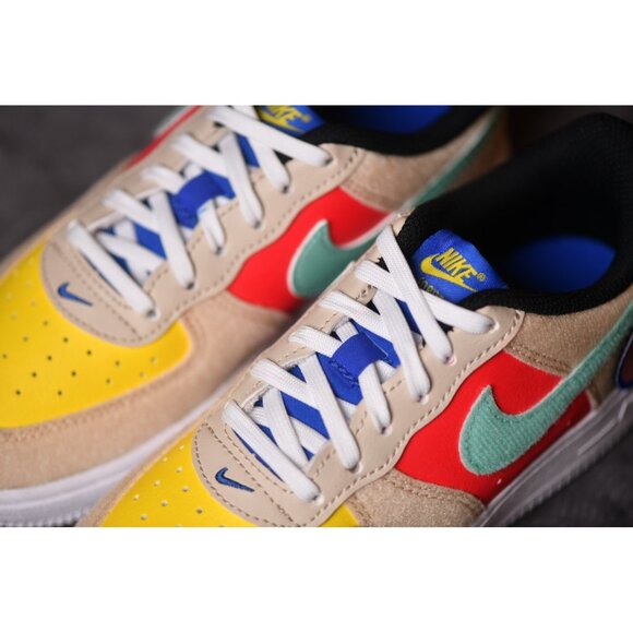 New! Size: 3 Kid |Nike Air Force 1 Low Multi-Color Velcro| DZ2807-100 RARE SIZE - Picture 9 of 16